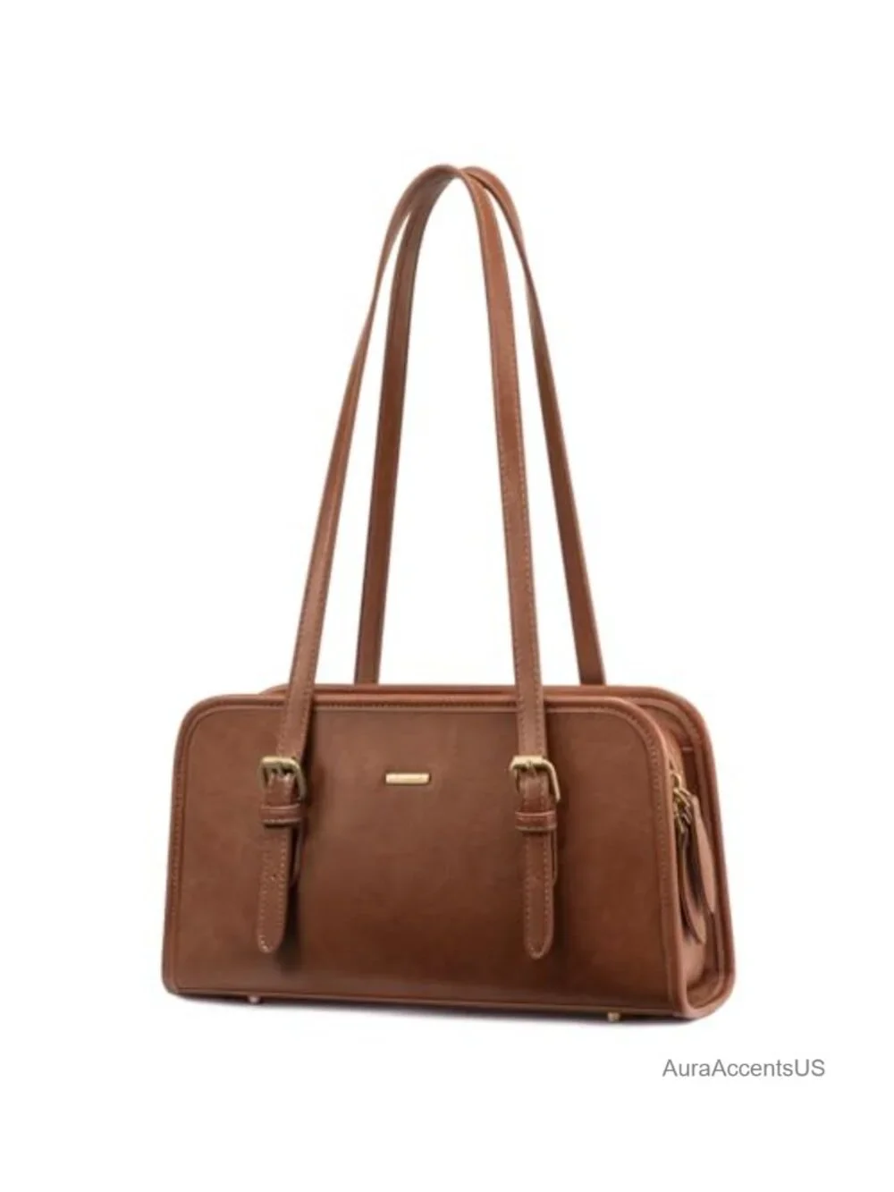 Small Vegan Leather Swing Zip Shoulder Bag Hobo Tote Crossbody